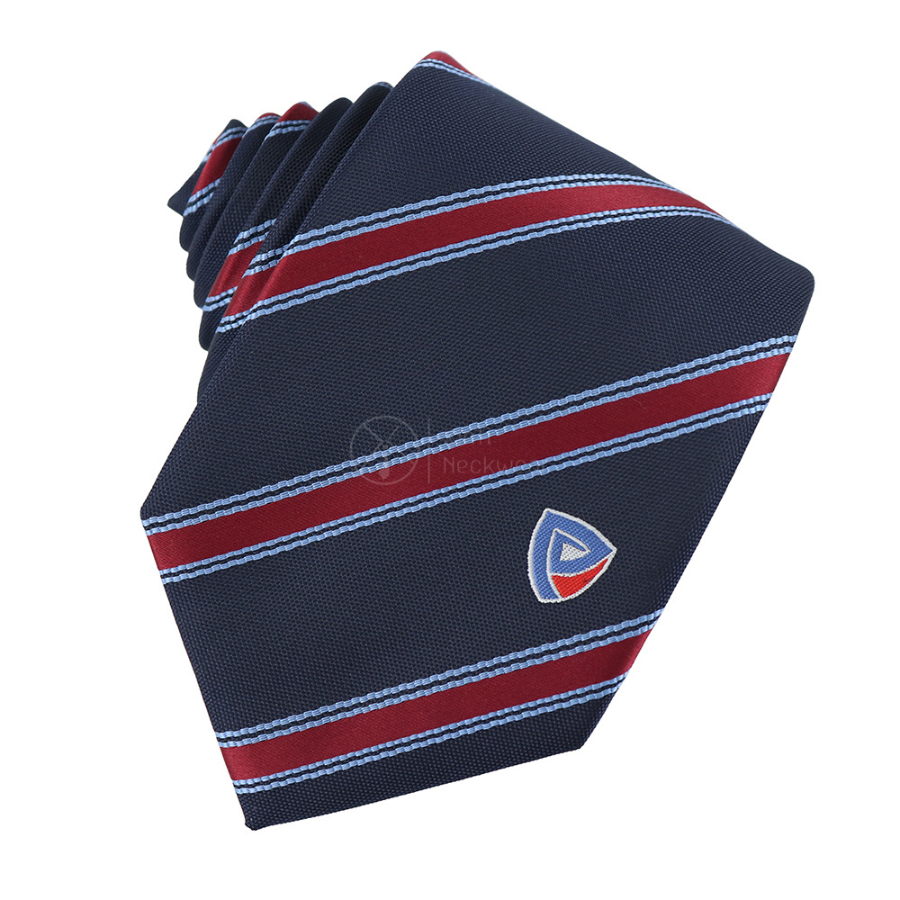 Navy Blue Red And Gold Polyester Silk Textile Necktie Woven Jacquard 8 CM Tie Men Gravatas Classic Many Color Newest De