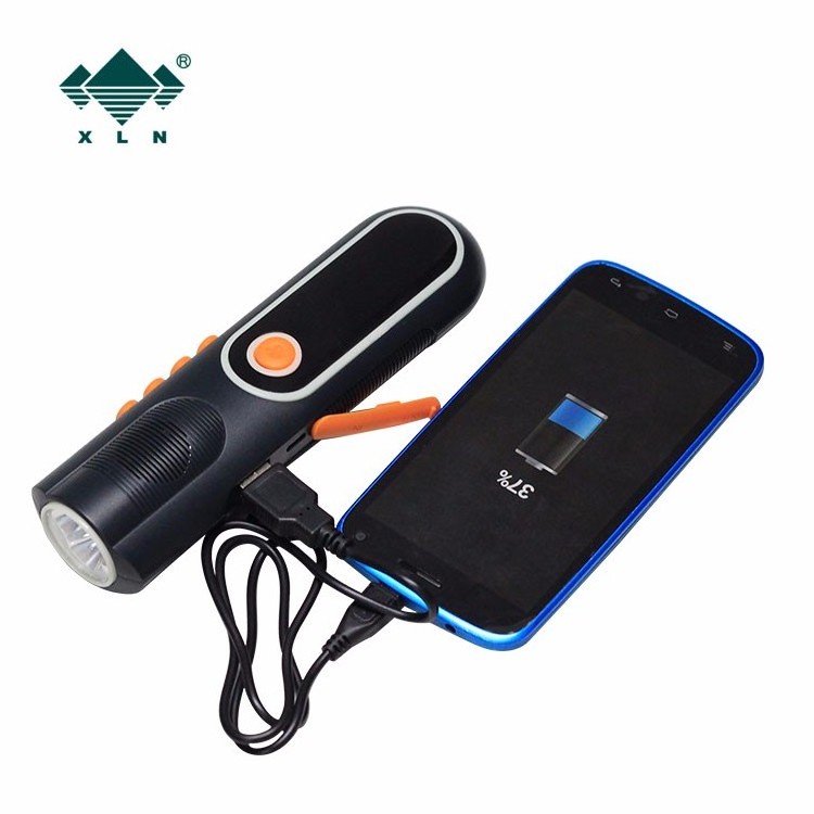 Mini Emergency solar charger emergency dynamo flashlight with radio siren