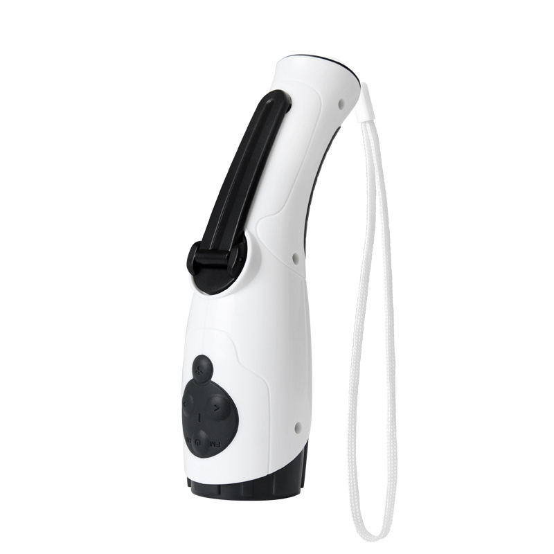 Dynamo Rechargeable Hand Crank Self-Powered AM/FM Radio with self charging Flashlight with laser pointer