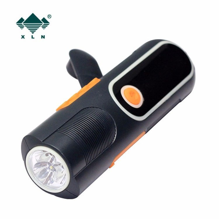 Mini Emergency solar charger emergency dynamo flashlight with radio siren