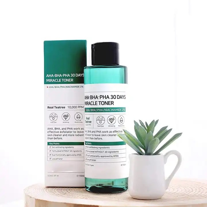 Private Label Skin Care Face Care Hydrating Tea Tree AHA BHA PHA 30 Days Miracle Toner Anti Acne Toner Spray Adults Female Deep