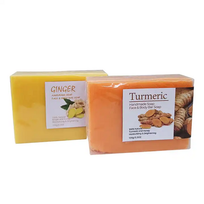 Natural Lemon Soap Bar for Face Body Turmeric Skin Soap Wash for Dark Spots Intimate Areas Underarms Turmeric Reduces Acne Soap