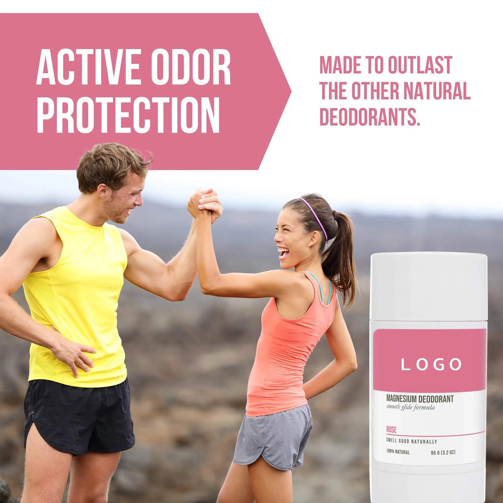 Private Label 100% Natural No Aluminum Antiperspirant Rose Deodorant Lasting Fragrance Underarm Deodorant Stick