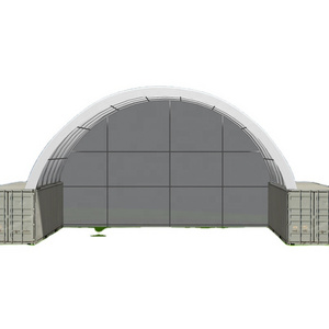 Suihe 40ft Dome Shipping Container Shelter With  Enclosed Endwall