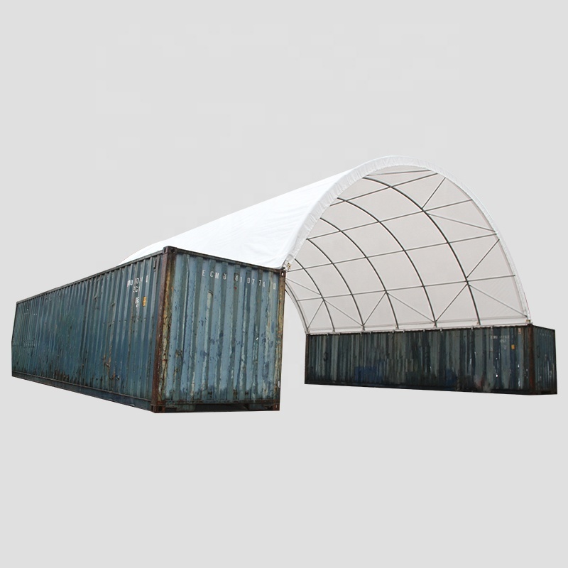 Suihe 40ft Dome Shipping Container Shelter With  Enclosed Endwall