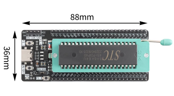 STC8H8K64U Core Board 8051 Microcontroller Core Learning and Development Board USB Download Simulation Burner