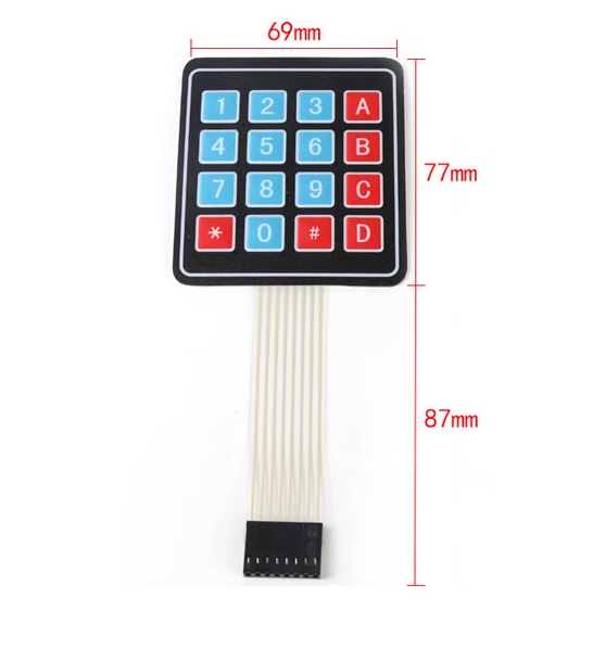 16 key 4x4 film switch keyboard 4x4 matrix keyboard suitable for Arduino control panel