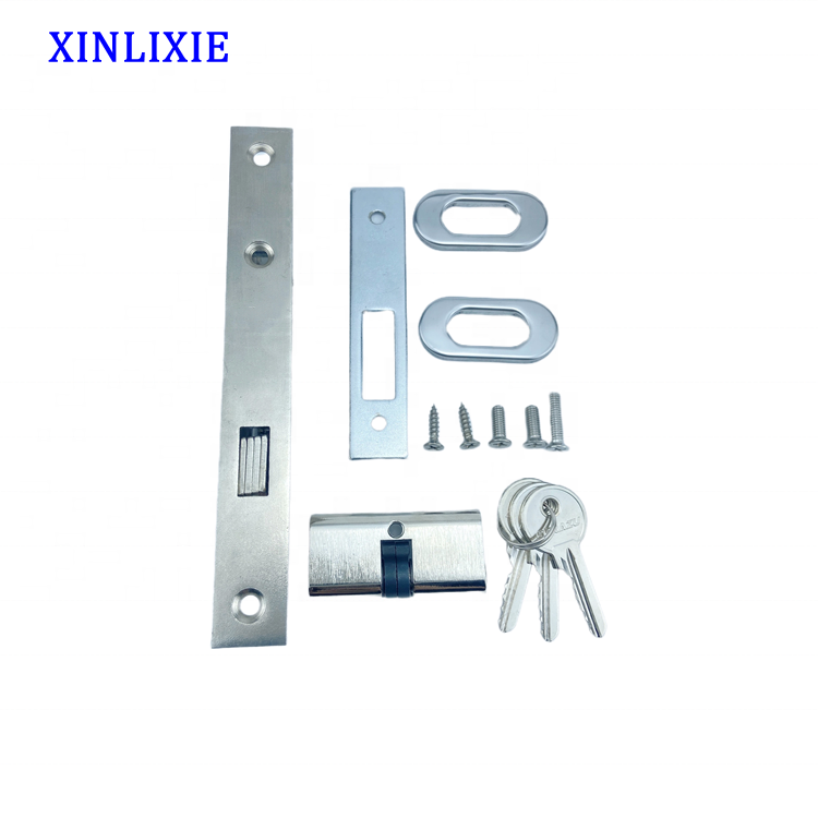 Wholesale Door And Window Accessories Metal Gate Narrow Style Aluminum Sliding Door Lock Hook Latch