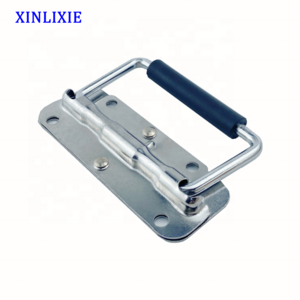 Hot Sale Spring Loaded Case Handle Stainless Steel Surface Rubber Grip Spring Loaded Case Handle