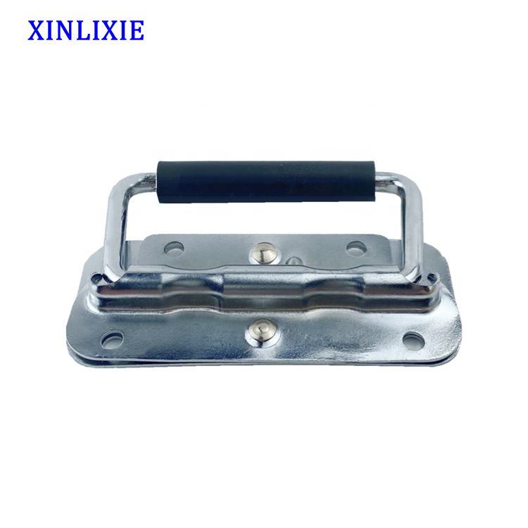 Hot Sale Spring Loaded Case Handle Stainless Steel Surface Rubber Grip Spring Loaded Case Handle