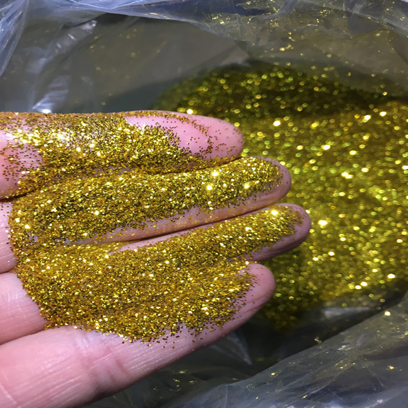 High quality shiny gold powder glitter for nail polish painting ceramic tile sealant color glue silver glitters