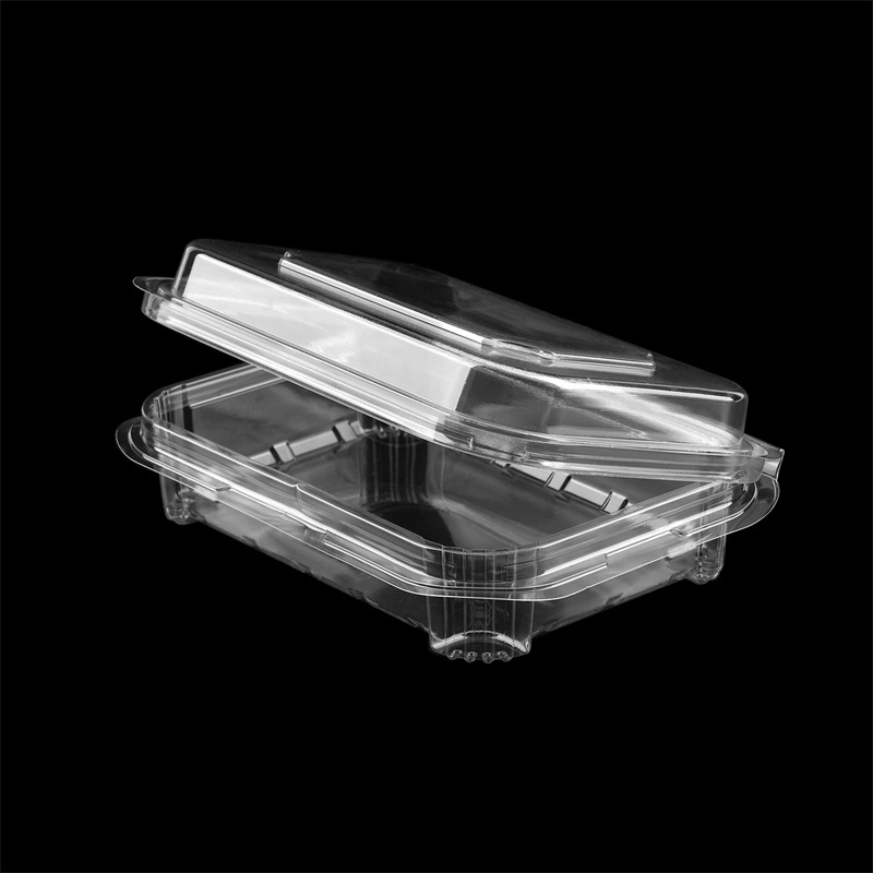 wholesale food grade standard clear plastic disposable fruit salad packaging container with lid