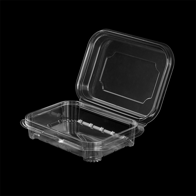 wholesale food grade standard clear plastic disposable fruit salad packaging container with lid