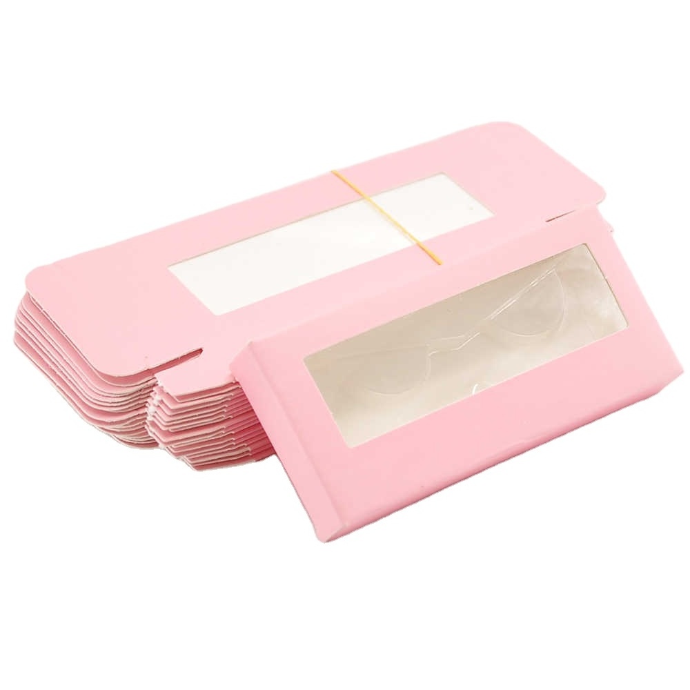 Accept custom luxury false lashes packaging compact velvet eyelash paper box