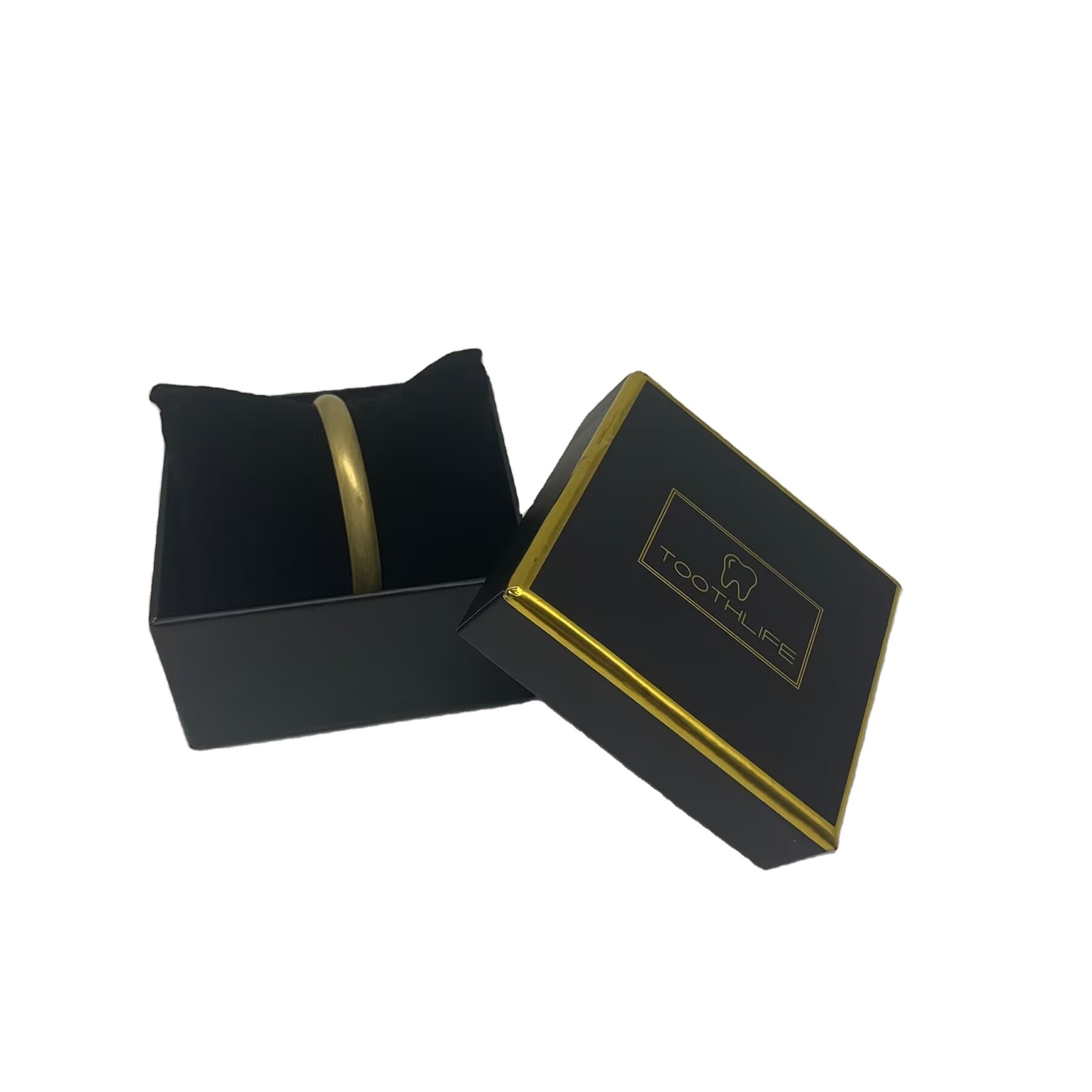 Black Minimalist Bracelet Packaging Customized Unique Logo Watch Packaging Box Watch Strap Holiday Gift Paper Box