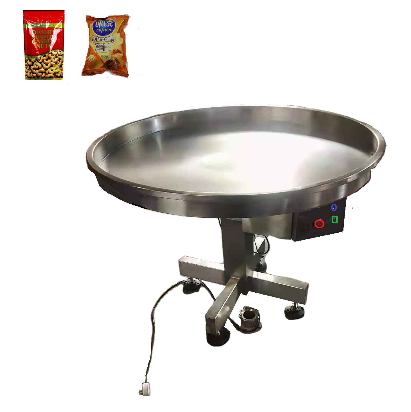 1.2m/1.5m/2m diameter Stainless Steel table diameter Motorized industrial Round Rotary Packing Table