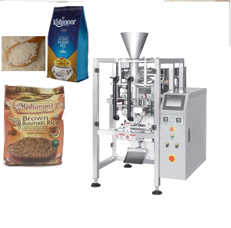 420 automatic 1kg vertical form fill seal pillow bag gusseted bag rice packing machine