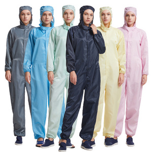 Class 1 cleanroom factory esd anti static overalls suit lab uniform esd cleanroom suit