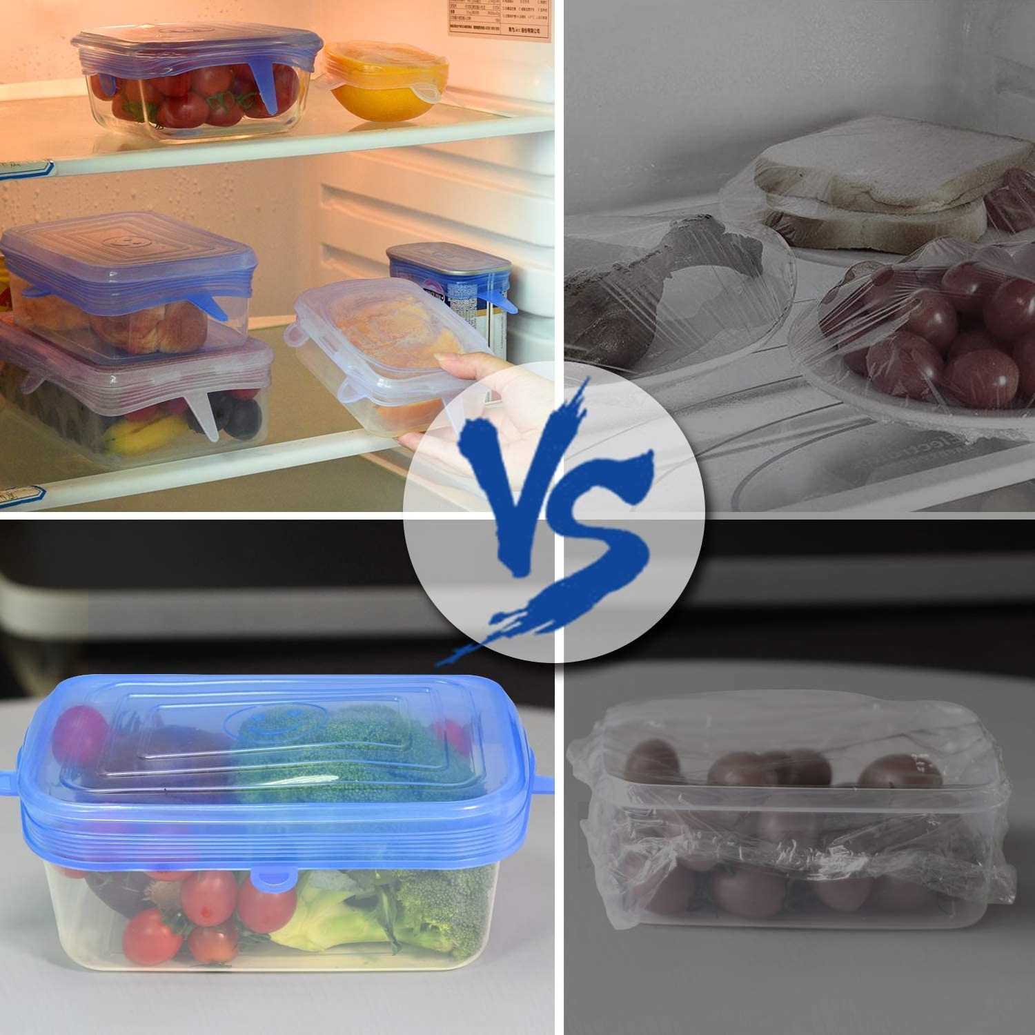 Reusable Stretch Silicone Lids and Food Covers for Storage