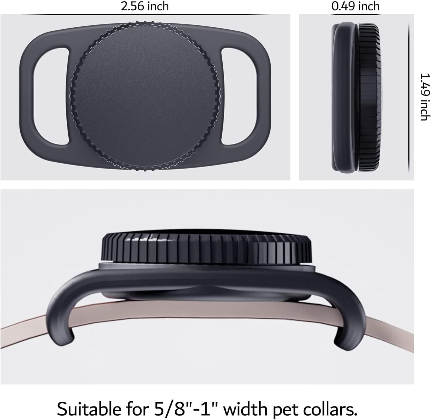 Plastic & Silicone Pet Collar Case Anti-Lost air Tag Cover Holder for Cat Dog GPS Tracker