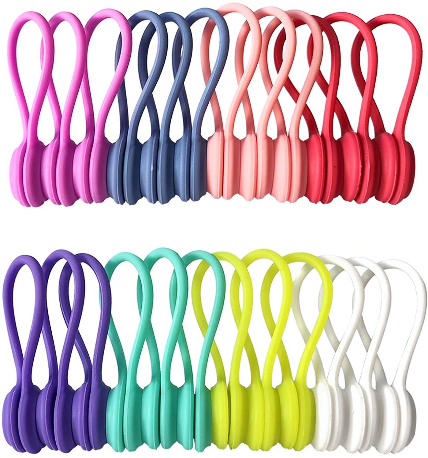 Custom Logo Silicone Cord Organizer Holder With Strong Magnet