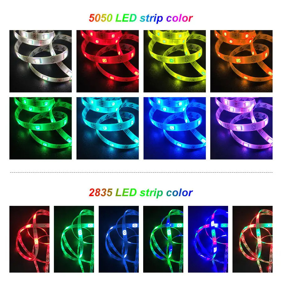 USB color changing music light 5M 10M 20m SMD 5050 RGB waterproof Bluetooth intelligent APP 44 LED intelligent strip light