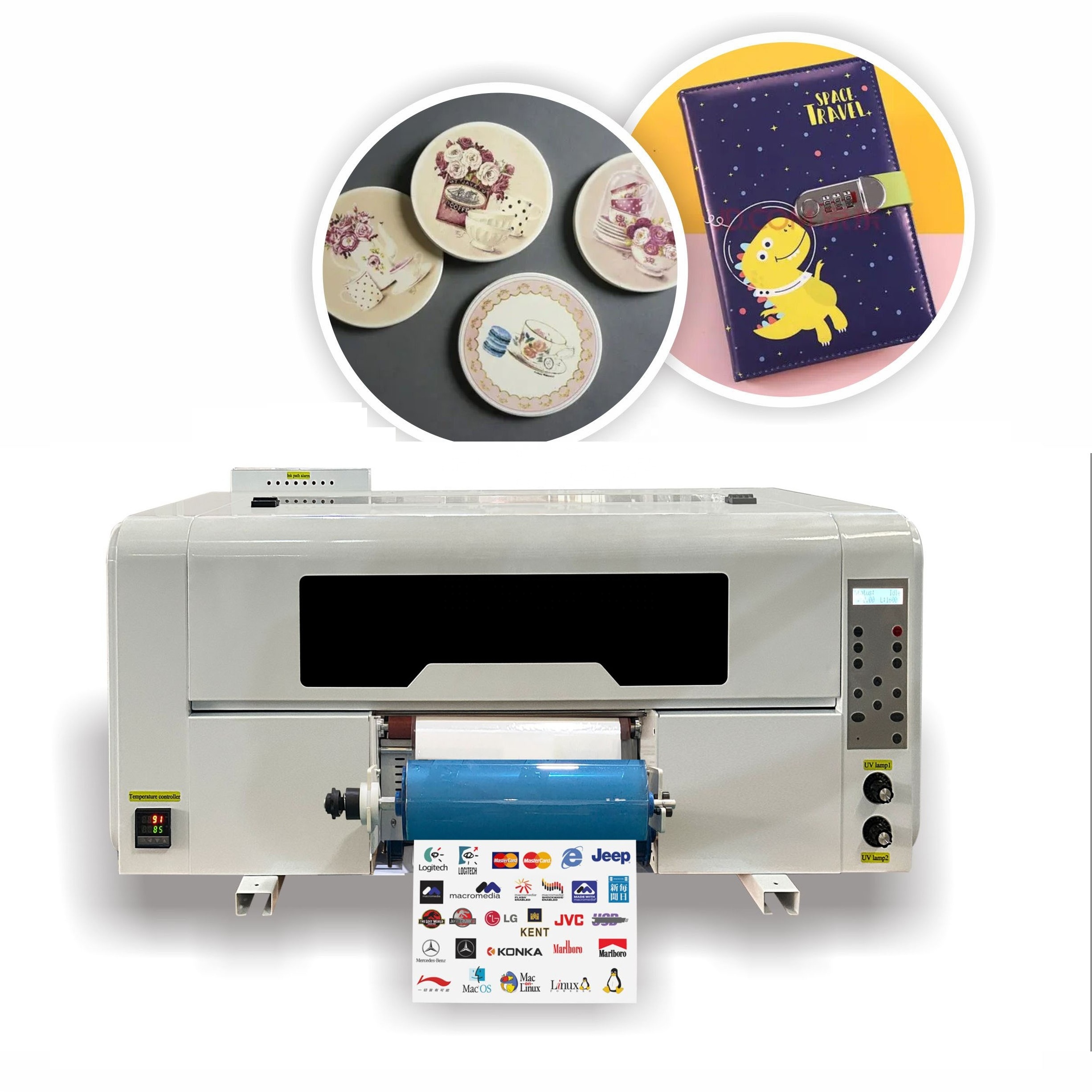 Reduced Noise Printing UV Desktop Color Label Sticker Printer Easy To Operate Pigment Printer