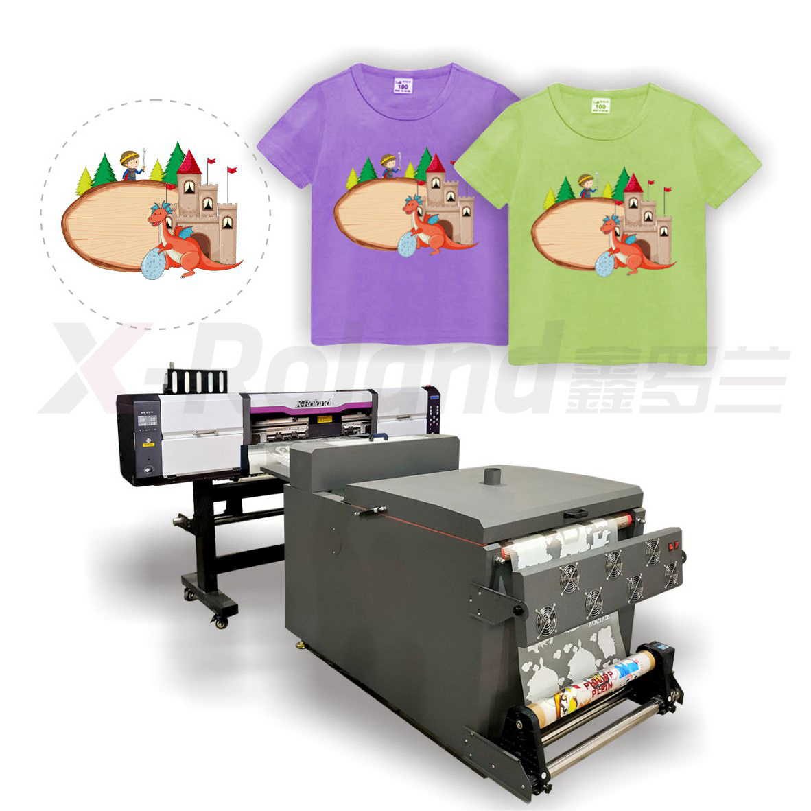 Factory wholesale high definition printing Max.1440dpi printing digital thermal transfer flower T-shirt bag DTF printer