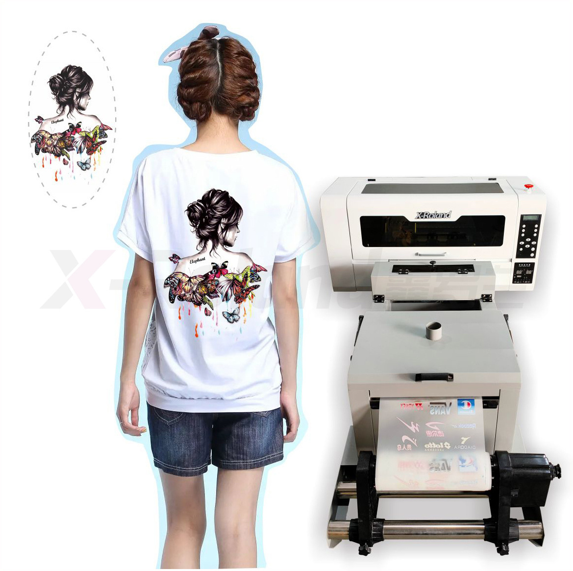 High quality digital transfer film plastisol offset printing thermal transfer pattern inkjet dtf printer