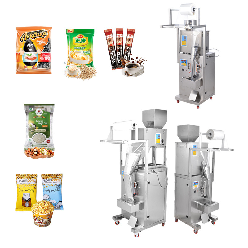 Fully Automatic Peanut Coffee Bean Nut Cereal Rice Pet Puff Food Plastic Bags Pouch Packaging Machine 1 To 15 kg