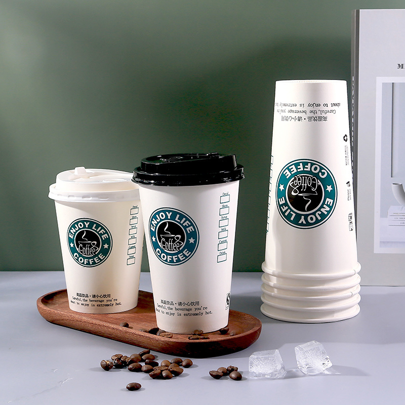 Cafe Desechables 6oz 8oz Biodegradable Cardboard Coffee Cup With Lid 12 Oz Double Triple Wall Disposable Coffee Paper Cup