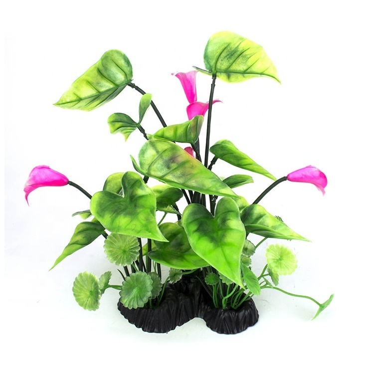 Aquarium decor fish tank decoration ornament ball shape artificial plastic plant