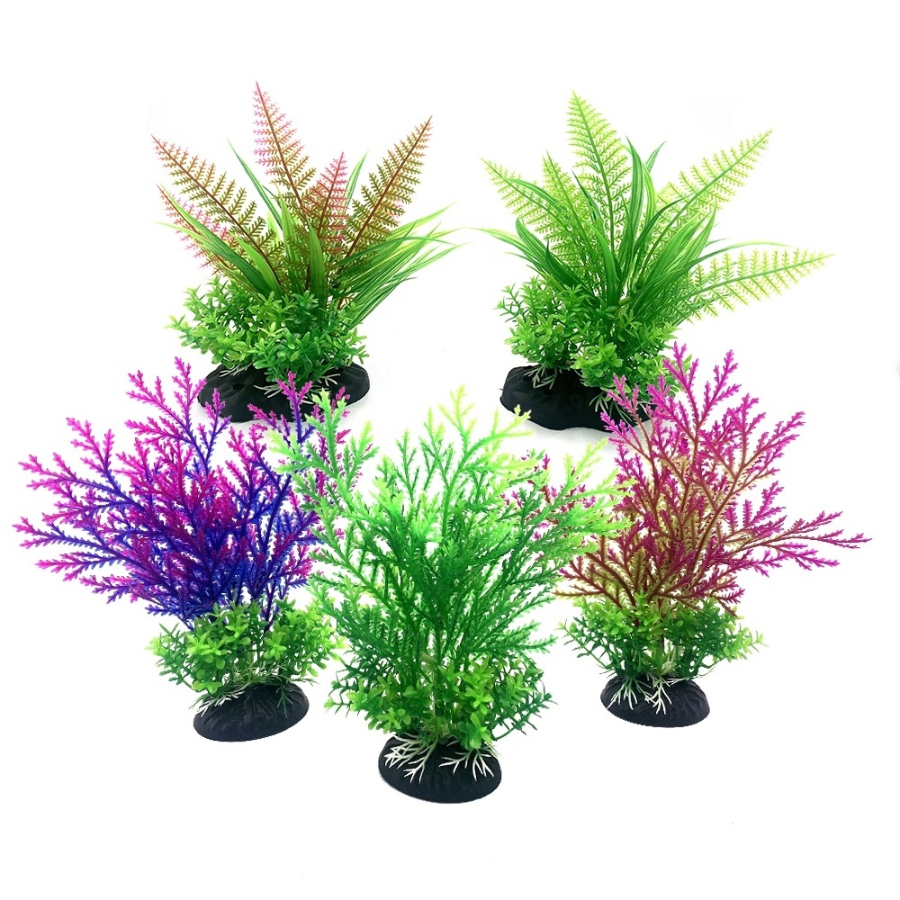 Wholesale Decorations Artificial Landscape Aquarium Plastic Plants Fish Tank Water Grass