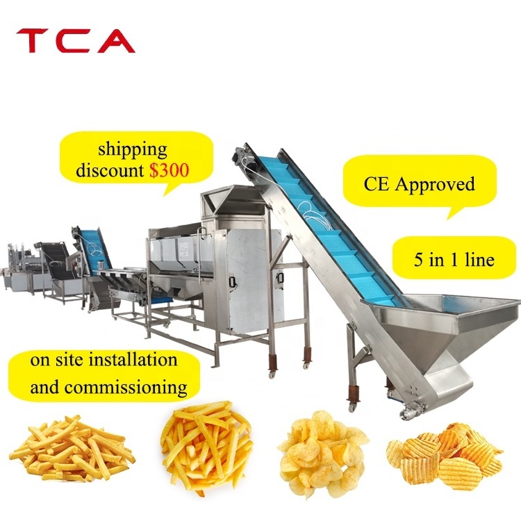 Full- automatic Fried Potato Chips Production Line / French Fries Making Machine / Frozen Fries Processing plant