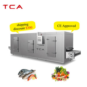 TCA capacity 500-2000kg/h high quality deep freezer iqf freezer machine iqf freezing equipment for Fish/shrimp/sea cucumber