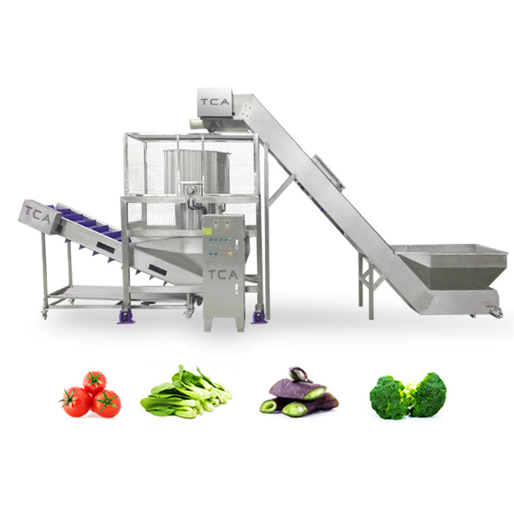 TCA Salad Vegetable Cutting Cleaning Vortex Washing  Leafy Vegetable Greens Salad Shredding Machine