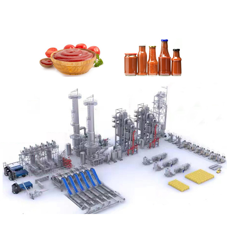 Fully automatic tomato sauce making machine small-scale tomato paste processing machinery