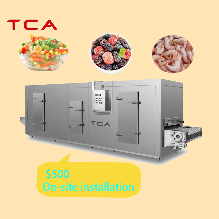 Individual Industrial IQF Shock Blast Freezer Tunnel Quick Fast Freezing Machine