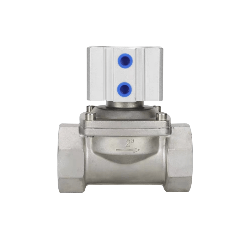 New type 2QS series air control two way valve stainless steel double acting cylinder valves