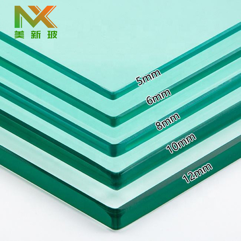 Toughened shatterproof Tempered  flat glass 10mm clear