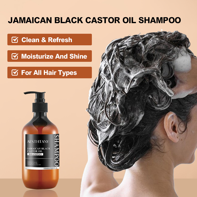 AESTHTANT Organic Jamaican Black Castor Oil Hair Care Set Hair Mask Shampoo And Conditioner Set