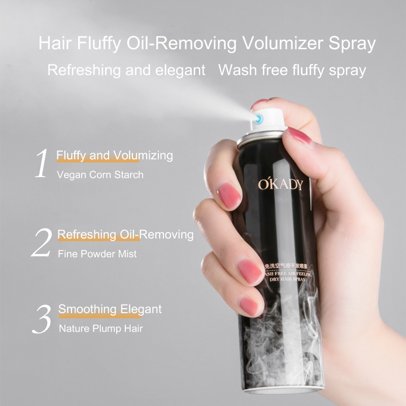 Factory direct sales Volumizing No-wash Remove Oil Hair Fluffy Spray Refreshing Clean Lazy Leave-In Dry Hair Spray