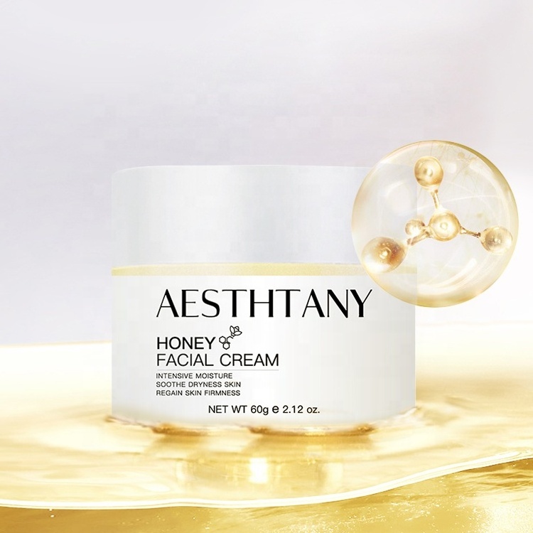 Hyaluronic Acid Xanthan Gum Tocopheryl Acetate Honey Anti-aging Anti-oxidation Moisturizing Repairing Honey Extract Facial Cream