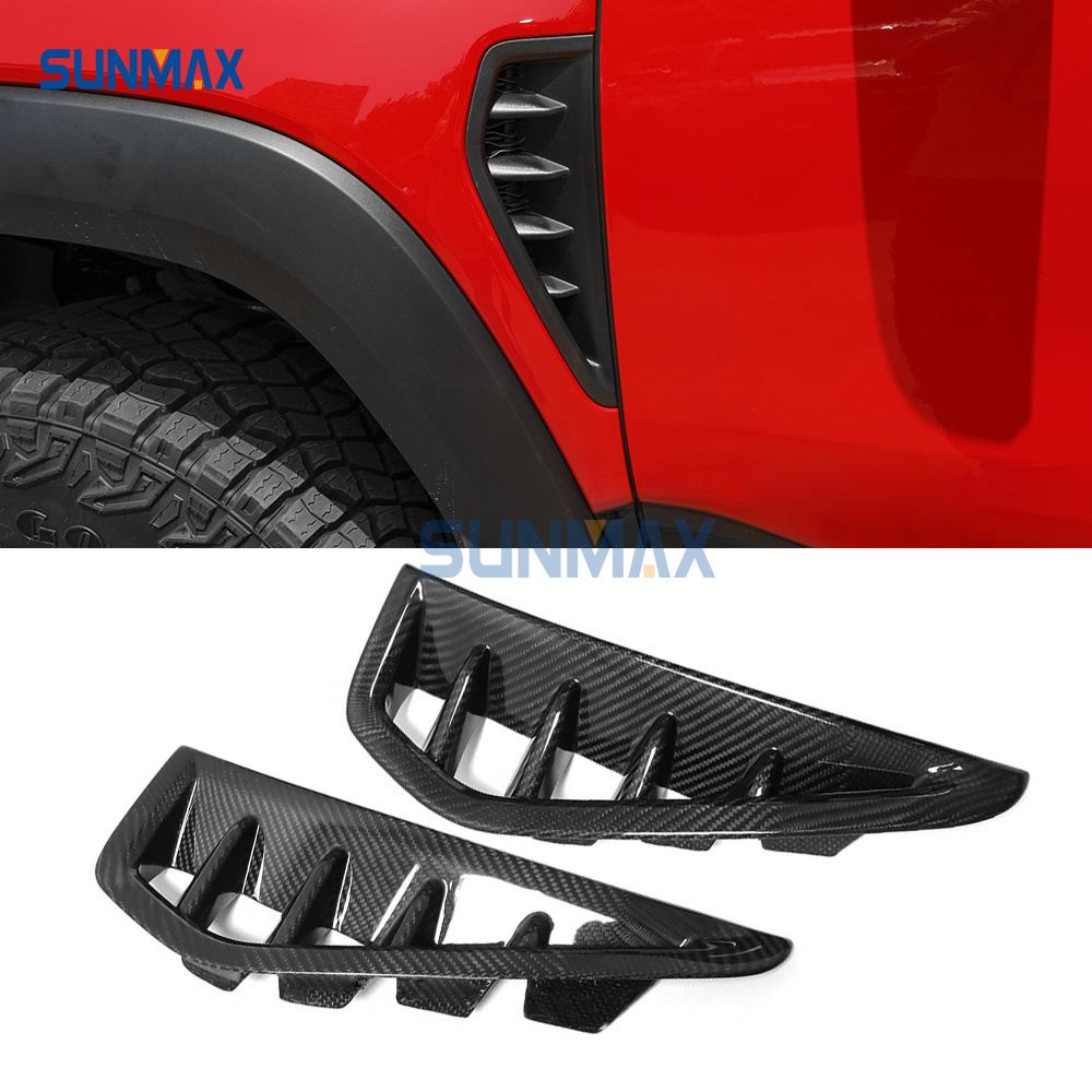 Carbon Fiber Side Air Vent Cover Trim Kit For Dodge Ram TRX 1500 2500 2019 2020 2021 2022 2023 Exterior Accessories