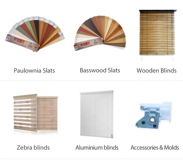 Light Weight wood Slats Hot Sell Basswood Poplar slats high quality venetian blinds for home windows