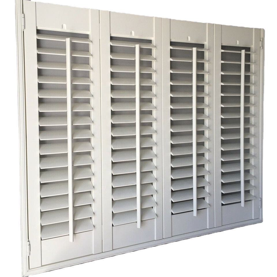 2023 UPVC Windows and Doors Blind Louvers  Window Interior Plantation Shutters For Houses