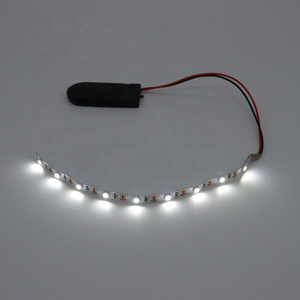 Battery Cell Powered Led Strip Lights 5V 6V width 5mm  0.5m SMD3528 Smd2835  Cr2032 Led Strip Led Flexible strip