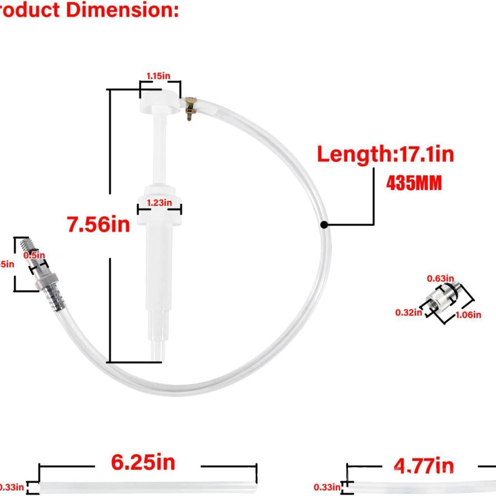 8cc  Lower Unit Gear Oil Pump  8cc Hand Pump Kits for Automotive Car  with a 3/8 inch Metal Swivel,  8 mm 10 mm Adapters