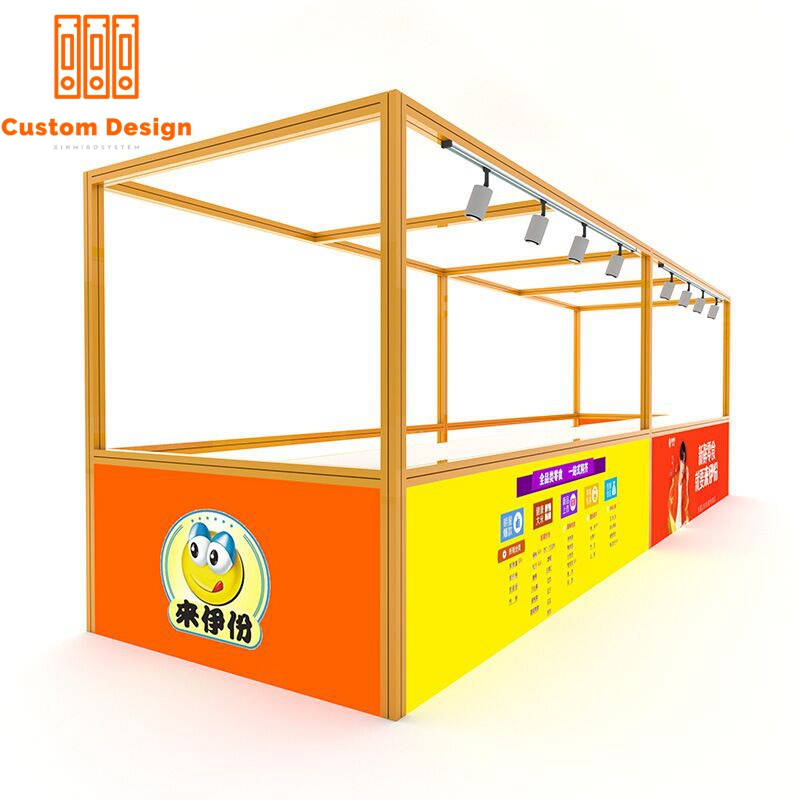 Mall Multi-function Kiosk For Food Products Customized Food Retail Durable Design Assemble Window Kiosk