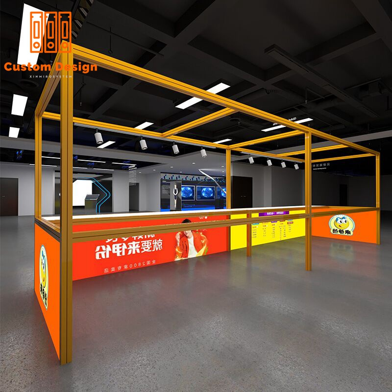 Mall Multi-function Kiosk For Food Products Customized Food Retail Durable Design Assemble Window Kiosk